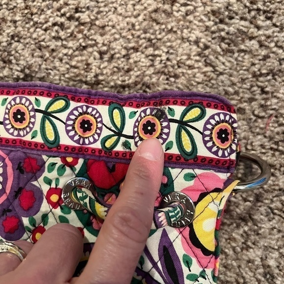 VERA bradley quickDraw viva la vera drawstring shoulder bag crossbody purse - Picture 11 of 11